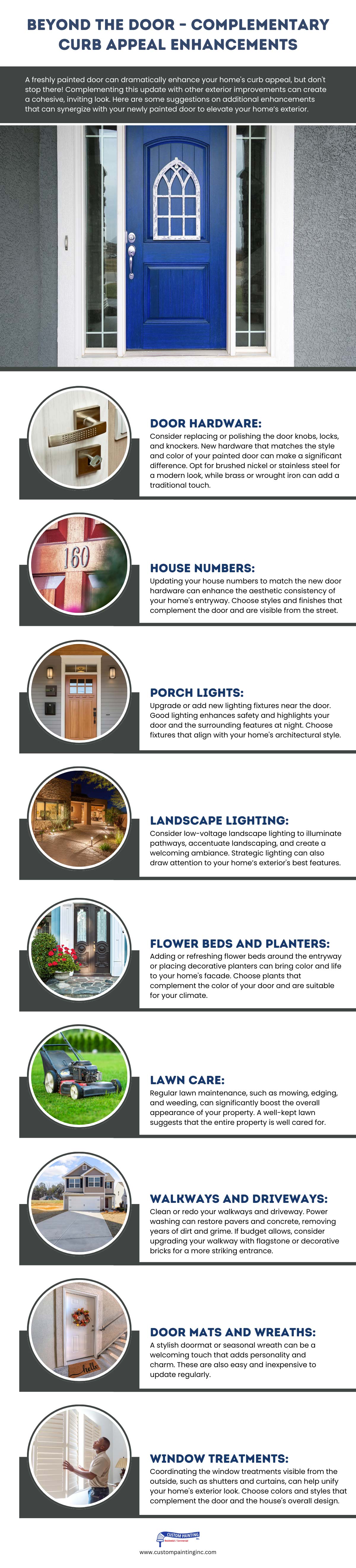 Infographic on Beyond the Door – Complementary Curb Appeal Enhancements for San Ramon, CA homeowners