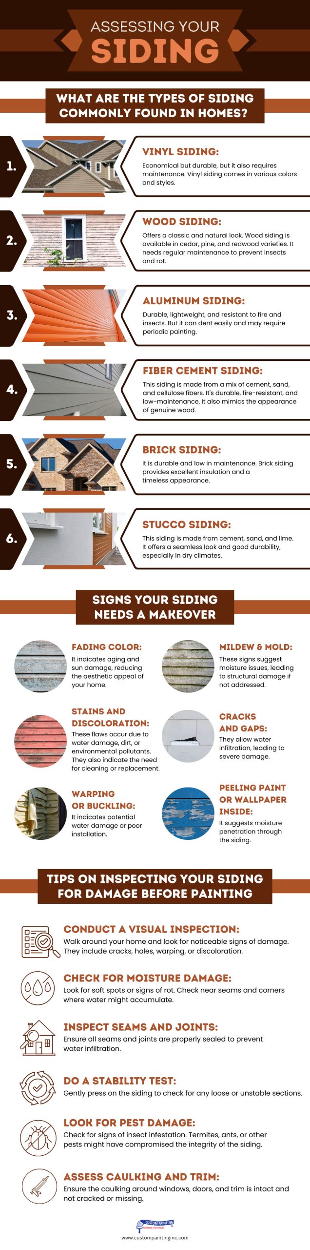 Infographic Assessing siding for homeowners in the San Ramon, Dublin, Pleasanton, Livermore, and Danville area