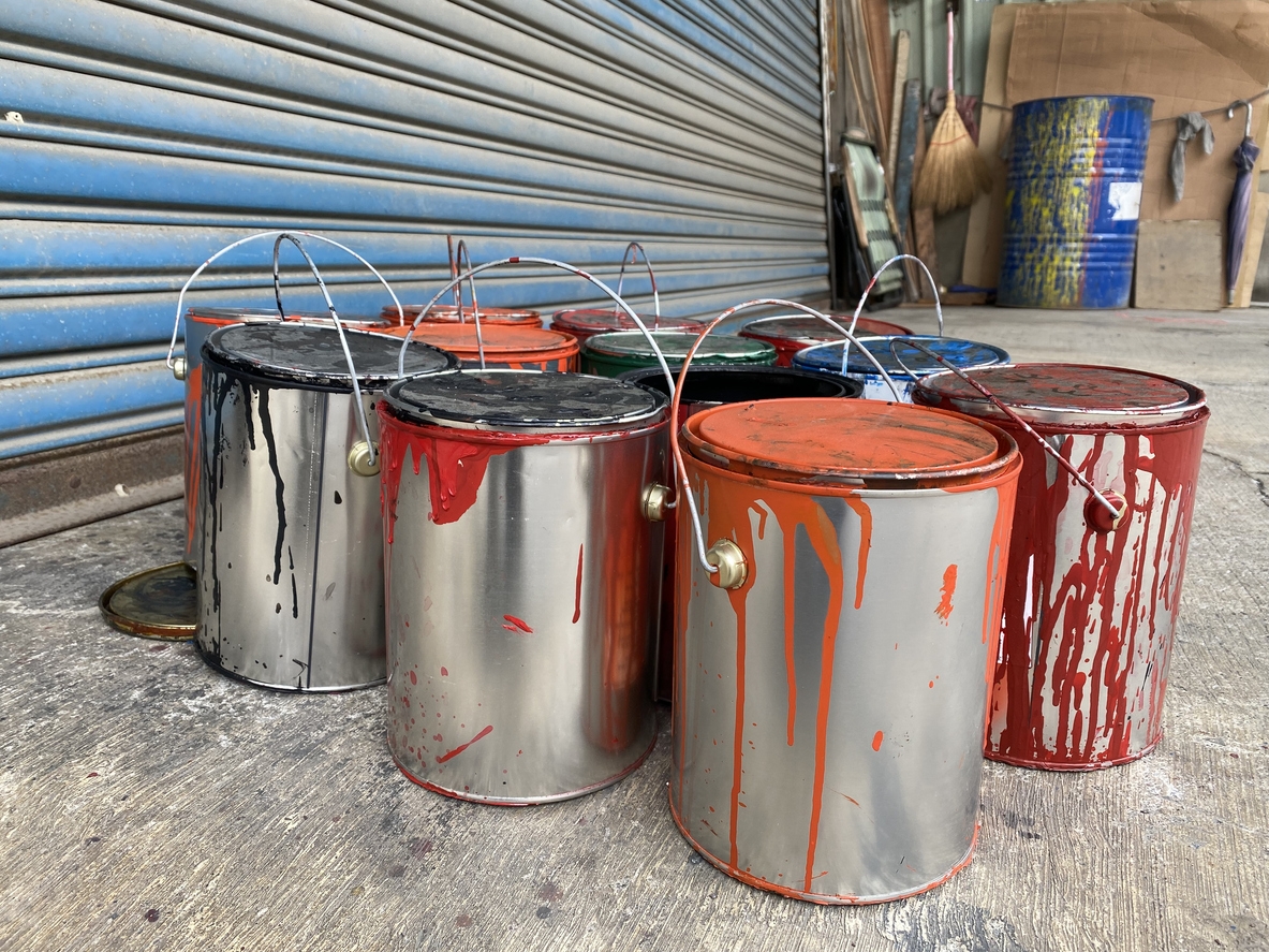 used paint cans